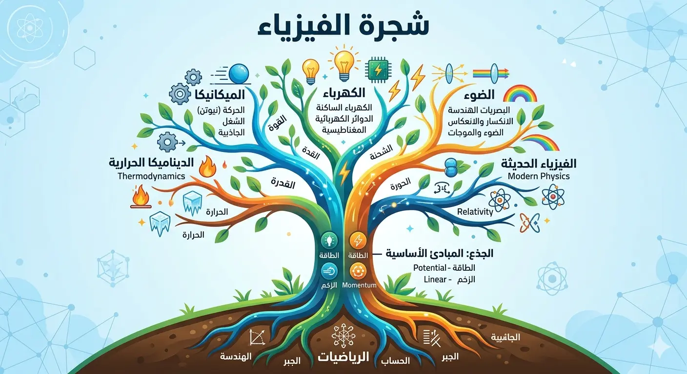 شجرة الفيزياء التي تربط فروعها المختلفة معا